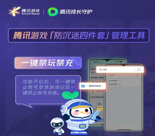 六一前夕腾讯防沉迷加码：涵盖一键禁玩禁充、绿色手机上报等内容