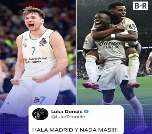 东契奇庆祝皇马第15冠:HalaMadrid,仅此而已!