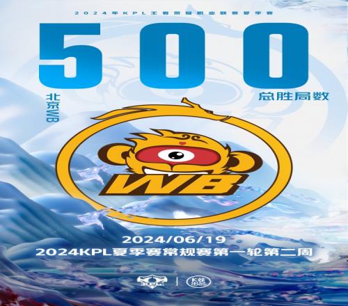 里程碑:北京WB达成KPL赛场第500个胜局!