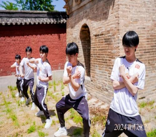 北京WB晒去少林寺学武功：有模有样！！