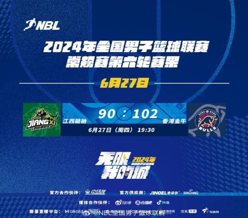 NBL今日赛果：江西赣驰90102不敌香港金牛琼斯准三双