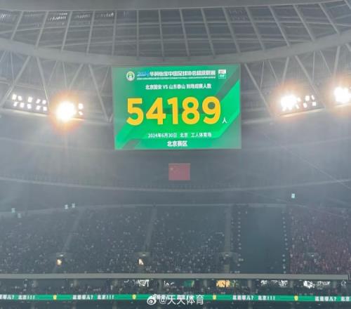 火爆!54189名球迷现场观看北京国安主场对阵山东泰山的比赛