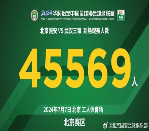 感谢今天来到现场的45569名球迷,下一场比赛7月12日上海见