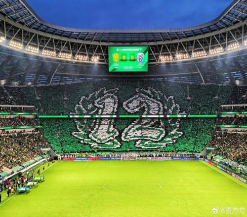 国安主场工体再次出现巨幅Tifo,致敬球迷第12人