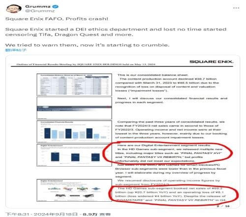 坏了！我的蒂法！曝SE已引入DEI团队并开始审查旗下游戏