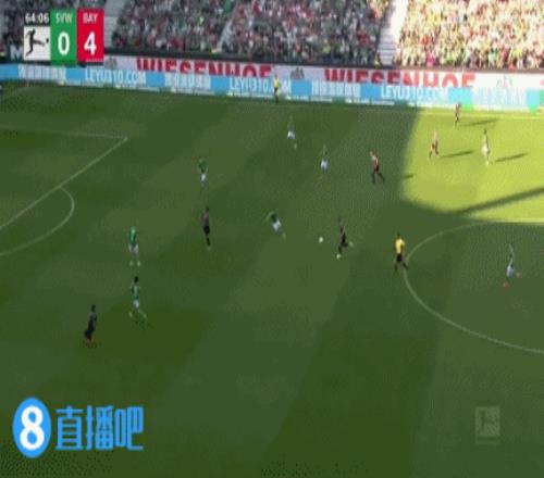 不还手也挨打!格纳布里边路1v1内切兜射破门,拜仁50不莱梅