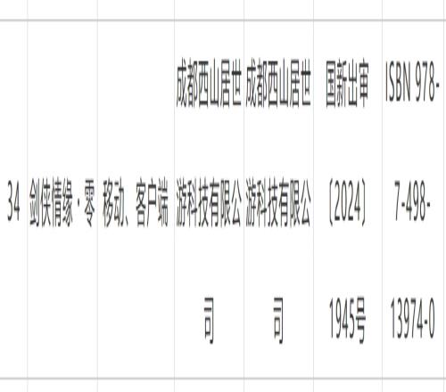 9月国产网络游戏版号公布：西山居《剑侠情缘零》等109款游戏过审