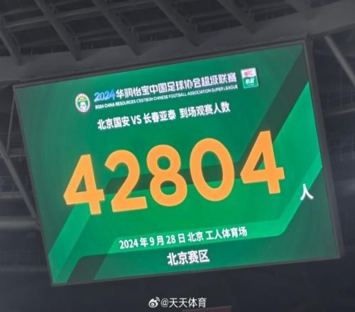 人气不俗!42804人现场见证国安主场81大胜亚泰
