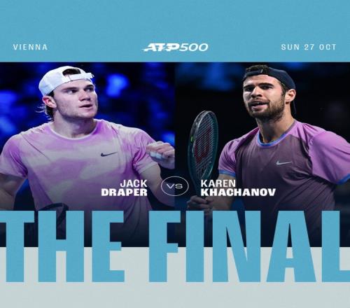 ATP500维也纳决赛对阵:德雷珀vs卡恰诺夫,两人均冲击500赛首冠