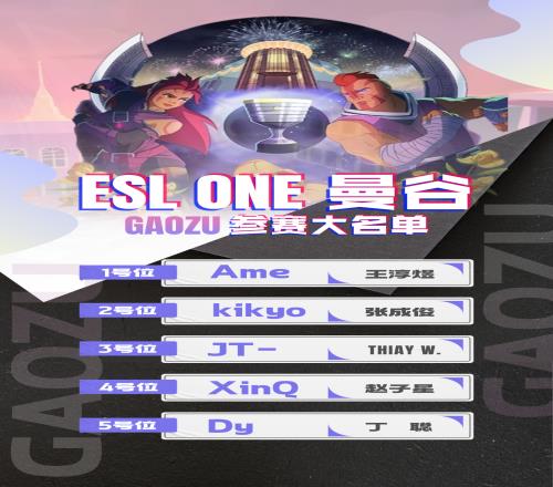 Gaozu官方发布人员名单:Ame、kikyo、Jt_、XinQ、Dy