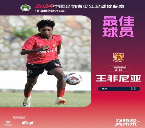 U15联赛个人奖项：混血球员王非尼亚获MVP王佳翔获最佳教练