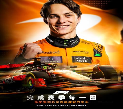 皮亚斯特里获得F1锦标赛2024赛季全勤奖历史第四人!