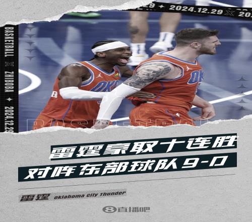 东方不败雷霆豪取10连胜&继骑士后第二队对阵东部球队90