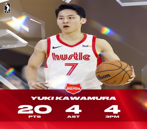 赛季第三次20+!河村勇辉发展联盟4记三分砍20分4助助队加时险胜