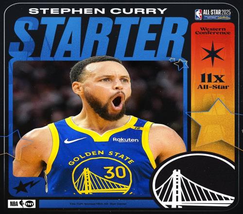 东道主!库里入选2025NBA全明星西部首发!生涯第11次入选!