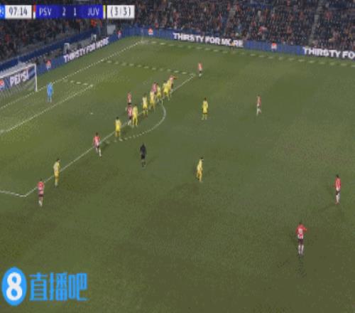 这是要凉尤文加时赛丢球，总比分34落后埃因霍温