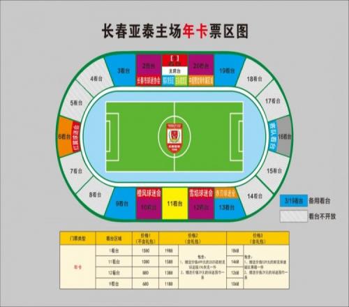 亲民!亚泰新赛季票务方案:年卡最低680元,单场球票最低58元