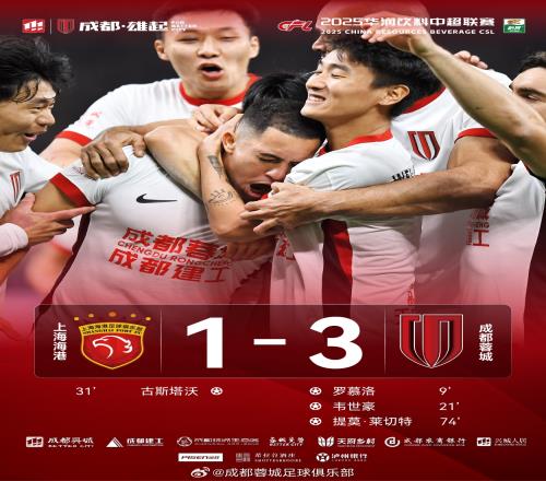 足球报：蓉城面对中超前五2胜1平，对于信心积累十分重要