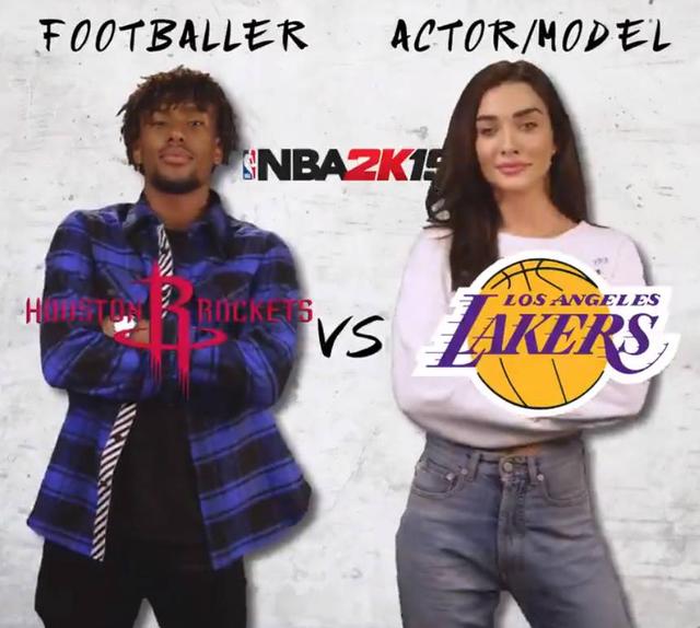 nba2k19单挑视频（跨界PK伊沃比和名模玩NBA2K19）