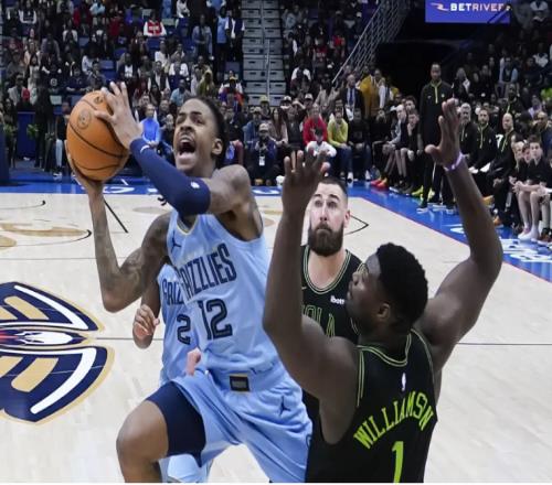 NBA直播：灰熊116-115鹈鹕，灰熊加时力克鹈鹕迎4连胜