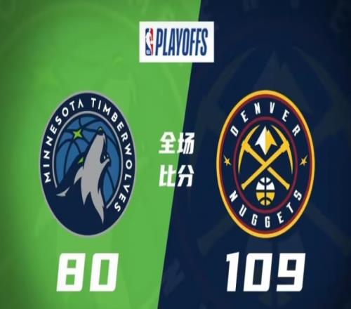掘金109-80森林狼，掘金轻取森林狼，大比分1-0领先