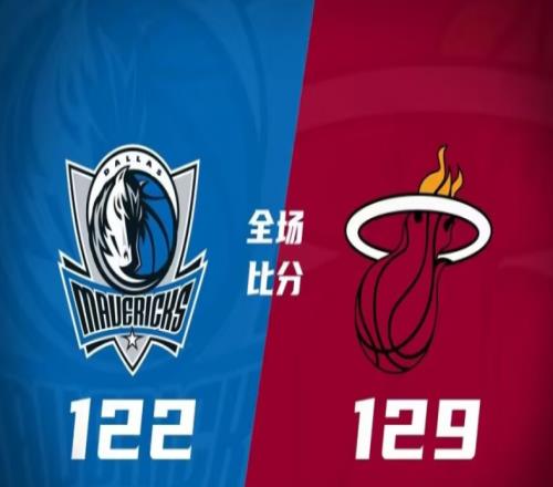 独行侠122-129热火，热火力克独行侠，结束自己的3连败